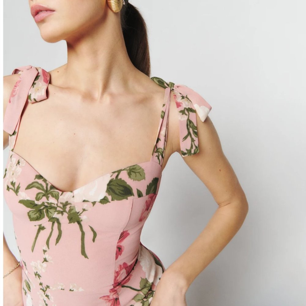 NWT Reformation Nadira Dress - Rose Garden - Picture 3 of 10